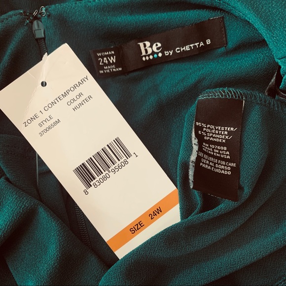 Be by CHETTA B / Green Bell Sleeve Ruffled Dress - Picture 8 of 8